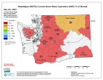 2015 Washington SNOTEL Map of Current Snow Water Equivalent (SWE) %25 of Normal