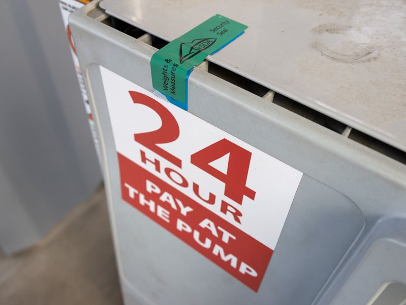 fuel pump sticker