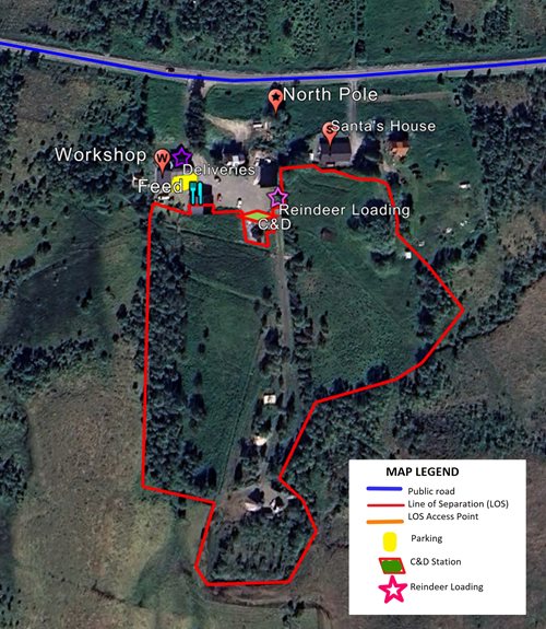 North Pole- Reindeer Rd, Biosecurity Map created by Dr. Danelle Bickett-Weddle, Preventalytics