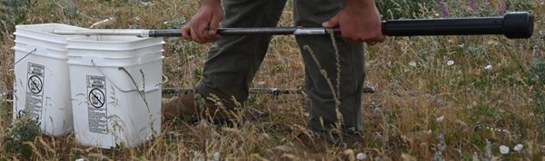 soil probe with extension and slide hammer